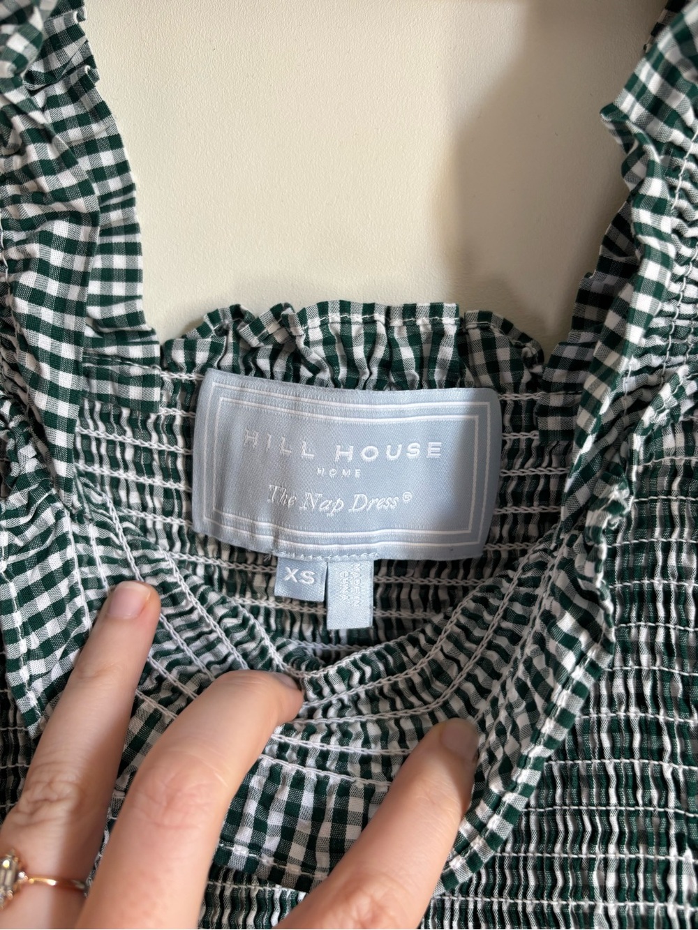 Hill House Green Gingham Ellie Dress - Picture 3 of 3